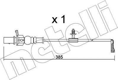 Metelli SU.348 - Contatto segnalazione, Usura past. freno / mat. d'attrito autozon.pro