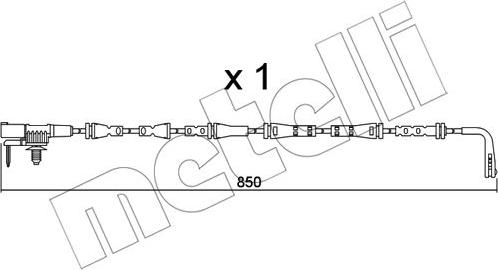 Metelli SU.352 - Contatto segnalazione, Usura past. freno / mat. d'attrito autozon.pro