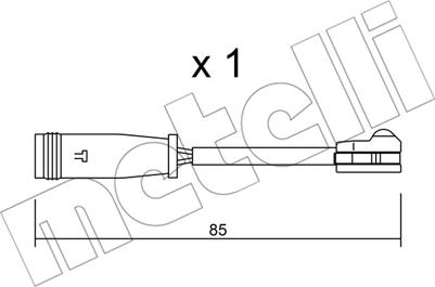 Metelli SU.314 - Contatto segnalazione, Usura past. freno / mat. d'attrito autozon.pro