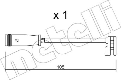 Metelli SU.313 - Contatto segnalazione, Usura past. freno / mat. d'attrito autozon.pro