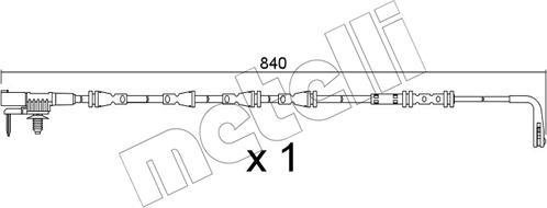 Metelli SU.383 - Contatto segnalazione, Usura past. freno / mat. d'attrito autozon.pro