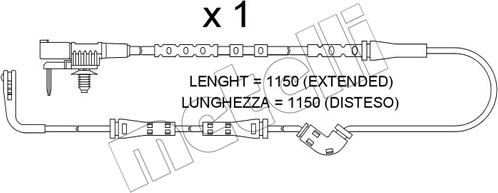 Metelli SU.387 - Contatto segnalazione, Usura past. freno / mat. d'attrito autozon.pro
