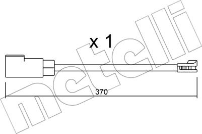 Metelli SU.339 - Contatto segnalazione, Usura past. freno / mat. d'attrito autozon.pro