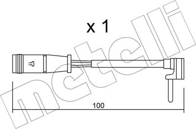 Metelli SU.330 - Contatto segnalazione, Usura past. freno / mat. d'attrito autozon.pro