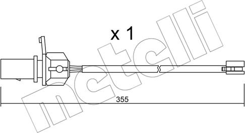 Metelli SU.332 - Contatto segnalazione, Usura past. freno / mat. d'attrito autozon.pro