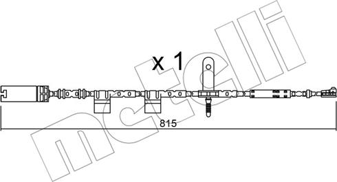 Metelli SU.324 - Contatto segnalazione, Usura past. freno / mat. d'attrito autozon.pro