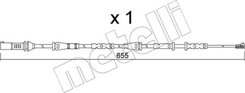 Metelli SU.378 - Contatto segnalazione, Usura past. freno / mat. d'attrito autozon.pro