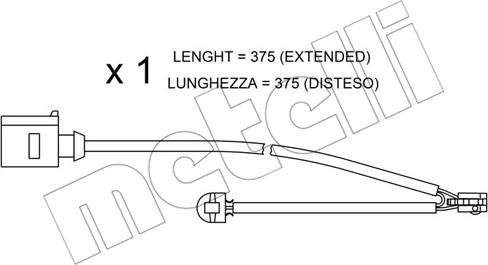 Metelli SU.294 - Contatto segnalazione, Usura past. freno / mat. d'attrito autozon.pro