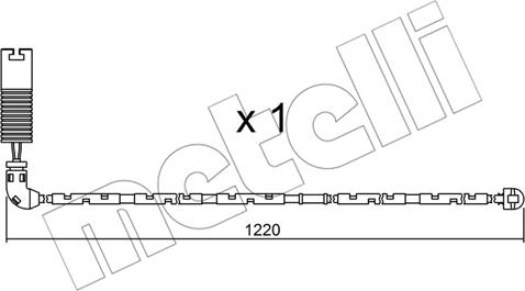 Metelli SU.296 - Contatto segnalazione, Usura past. freno / mat. d'attrito autozon.pro