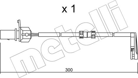 Metelli SU.292 - Contatto segnalazione, Usura past. freno / mat. d'attrito autozon.pro