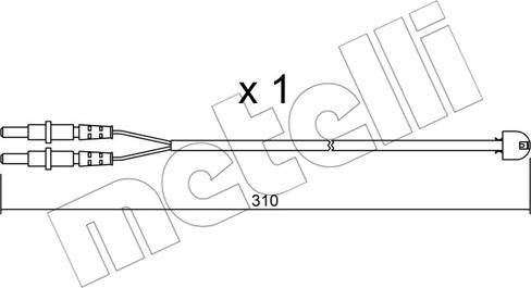 Metelli SU.242 - Contatto segnalazione, Usura past. freno / mat. d'attrito autozon.pro