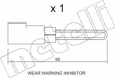 Metelli SU.258 - Contatto segnalazione, Usura past. freno / mat. d'attrito autozon.pro