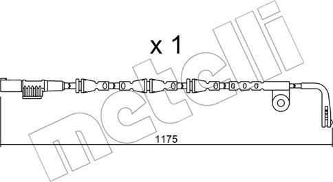 Metelli SU.253 - Contatto segnalazione, Usura past. freno / mat. d'attrito autozon.pro