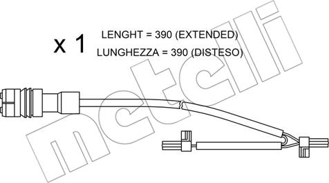 Metelli SU.264 - Contatto segnalazione, Usura past. freno / mat. d'attrito autozon.pro