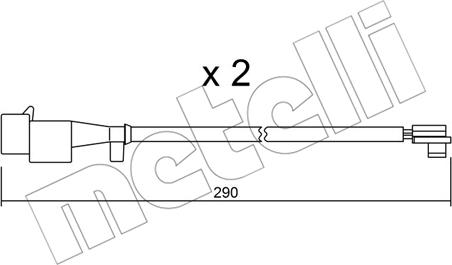 Metelli SU.260K - Contatto segnalazione, Usura past. freno / mat. d'attrito autozon.pro