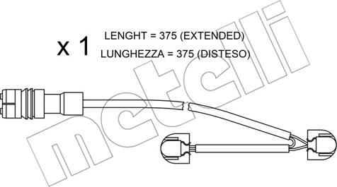 Metelli SU.267 - Contatto segnalazione, Usura past. freno / mat. d'attrito autozon.pro