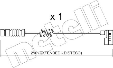 Metelli SU.209 - Contatto segnalazione, Usura past. freno / mat. d'attrito autozon.pro