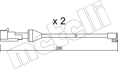 Metelli SU.204K - Contatto segnalazione, Usura past. freno / mat. d'attrito autozon.pro