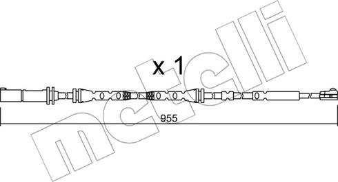Metelli SU.280 - Contatto segnalazione, Usura past. freno / mat. d'attrito autozon.pro
