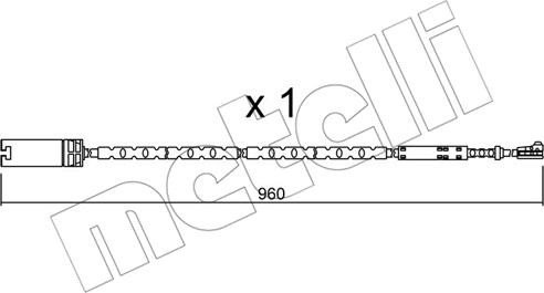 Metelli SU.281 - Contatto segnalazione, Usura past. freno / mat. d'attrito autozon.pro