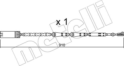 Metelli SU.282 - Contatto segnalazione, Usura past. freno / mat. d'attrito autozon.pro