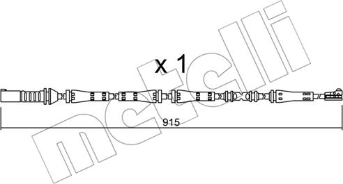 Metelli SU.287 - Contatto segnalazione, Usura past. freno / mat. d'attrito autozon.pro