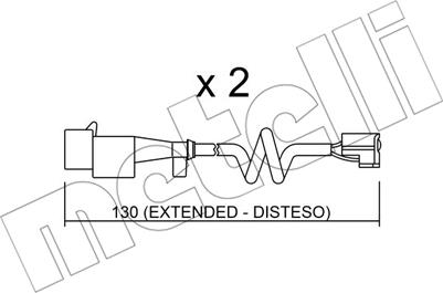 Metelli SU.225K - Contatto segnalazione, Usura past. freno / mat. d'attrito autozon.pro