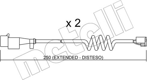 Metelli SU.227K - Contatto segnalazione, Usura past. freno / mat. d'attrito autozon.pro