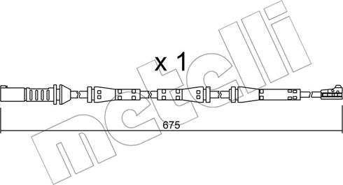 Metelli SU.278 - Contatto segnalazione, Usura past. freno / mat. d'attrito autozon.pro