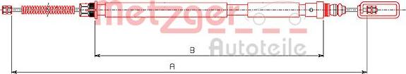 Metzger 491.4 - Cavo comando, Freno stazionamento autozon.pro