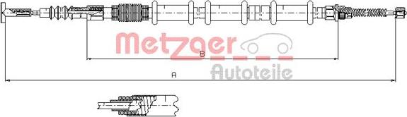 Metzger 491.11 - Cavo comando, Freno stazionamento autozon.pro