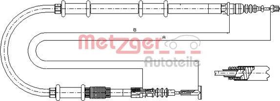 Metzger 491.21 - Cavo comando, Freno stazionamento autozon.pro