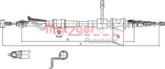 Metzger 451.11 - Cavo comando, Freno stazionamento autozon.pro