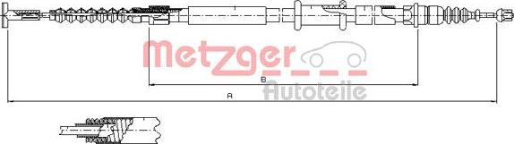 Metzger 461.12 - Cavo comando, Freno stazionamento autozon.pro