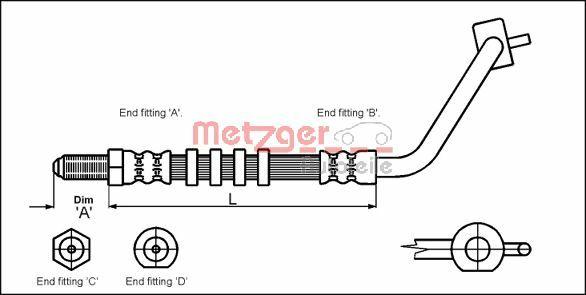 Metzger 4114676 - Flessibile del freno autozon.pro