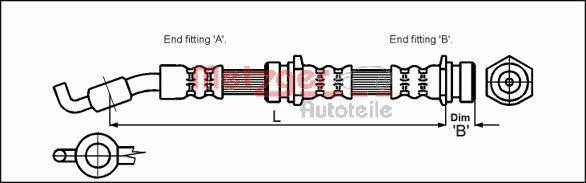 Metzger 4114722 - Flessibile del freno autozon.pro