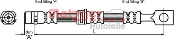 Metzger 4115194 - Flessibile del freno autozon.pro