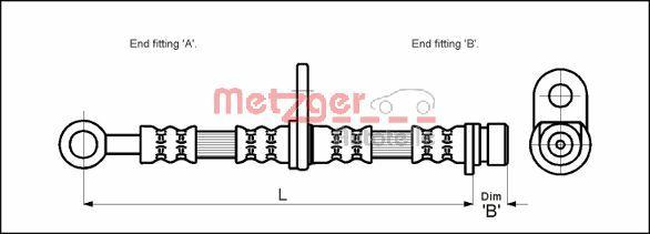 Metzger 4115152 - Flessibile del freno autozon.pro