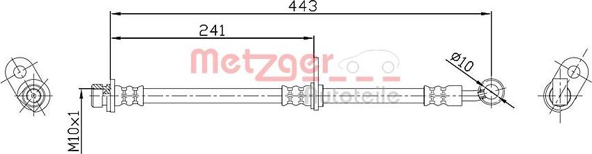 Metzger 4115189 - Flessibile del freno autozon.pro