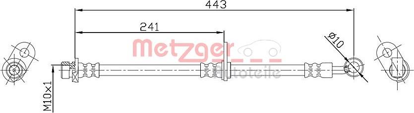 Metzger 4115187 - Flessibile del freno autozon.pro