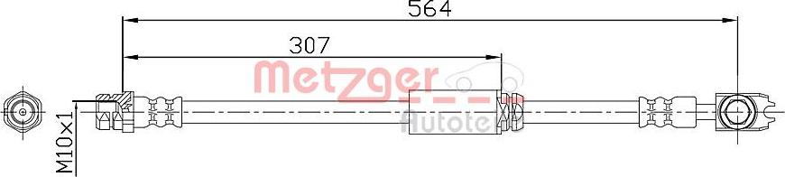 Metzger 4116203 - Flessibile del freno autozon.pro