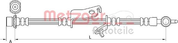 Metzger 4110973 - Flessibile del freno autozon.pro