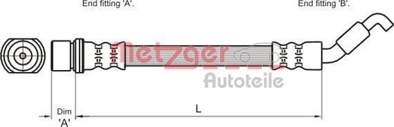 Metzger 4110033 - Flessibile del freno autozon.pro