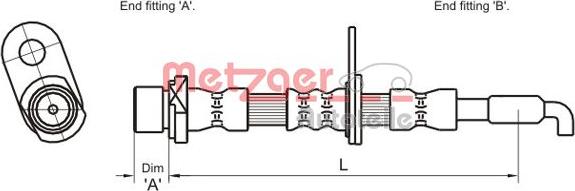 Metzger 4110029 - Flessibile del freno autozon.pro