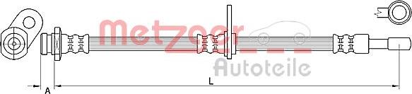 Metzger 4110853 - Flessibile del freno autozon.pro