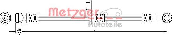 Metzger 4110265 - Flessibile del freno autozon.pro