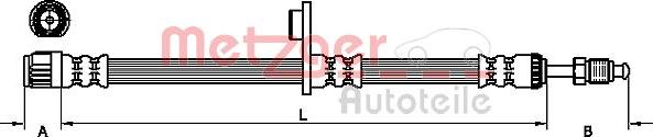 Metzger 4110749 - Flessibile del freno autozon.pro