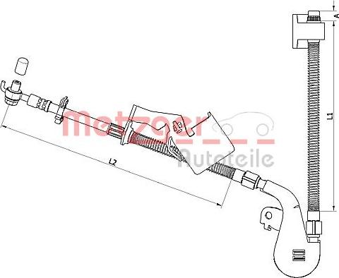 Metzger 4110753 - Flessibile del freno autozon.pro