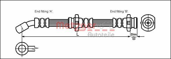 Metzger 4111994 - Flessibile del freno autozon.pro