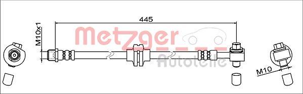 Metzger 4111952 - Flessibile del freno autozon.pro